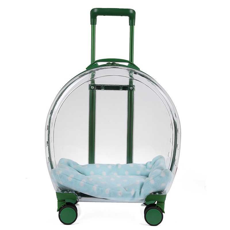 Catvera Clear Wheeled Cat Trolley - Image 6|||PROMPT|||Original clean product image