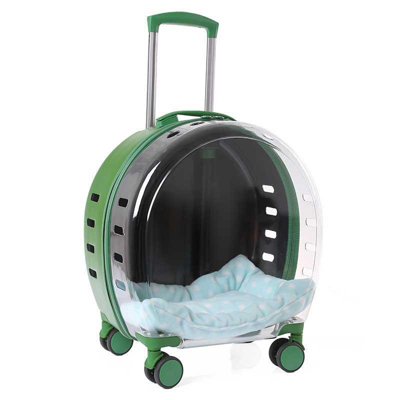 Catvera Clear Wheeled Cat Trolley - Image 8|||PROMPT|||Original clean product image