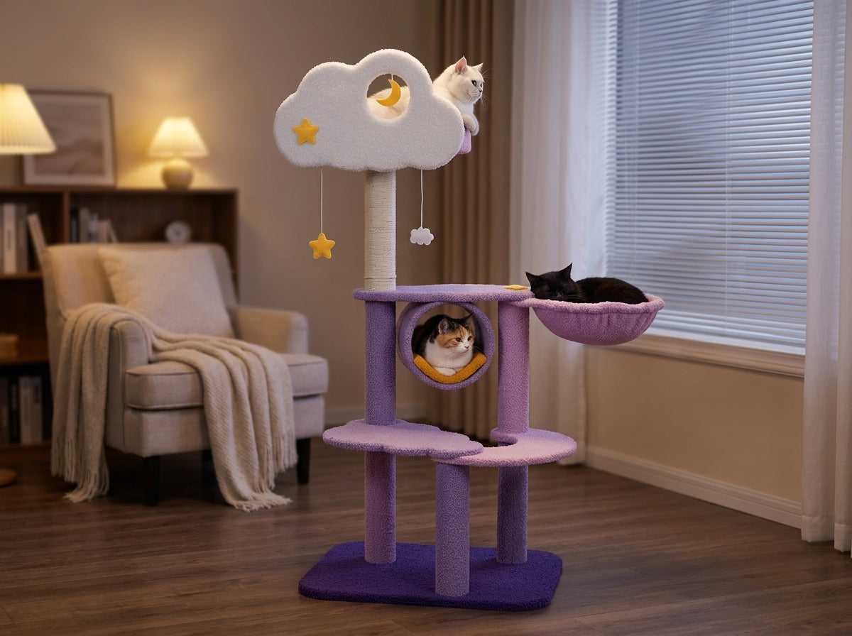 Catvera Cloud Castle Cat Tree - Creates Perfect Multi-Cat Harmony