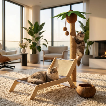 Catvera Coconut Cat Tree Bed - Main Product Image