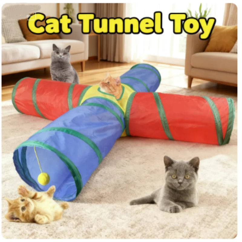 Catvera Collapsible Interactive Cat Tunnel - Image 1|||PROMPT|||Original clean product image