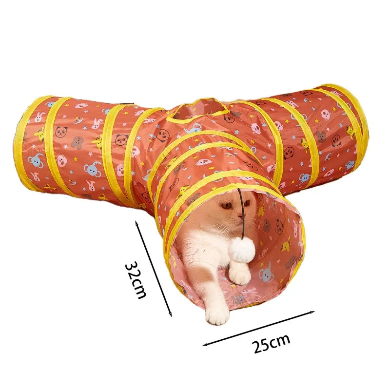 Catvera Collapsible Interactive Cat Tunnel - Image 15|||PROMPT|||Original clean product image