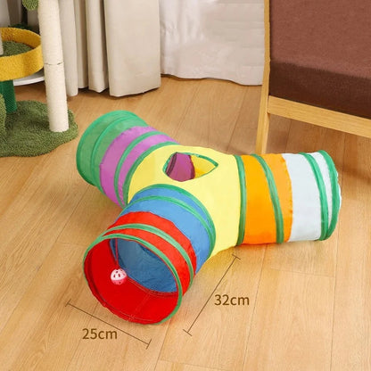 Catvera Collapsible Interactive Cat Tunnel - Image 7|||PROMPT|||Original clean product image