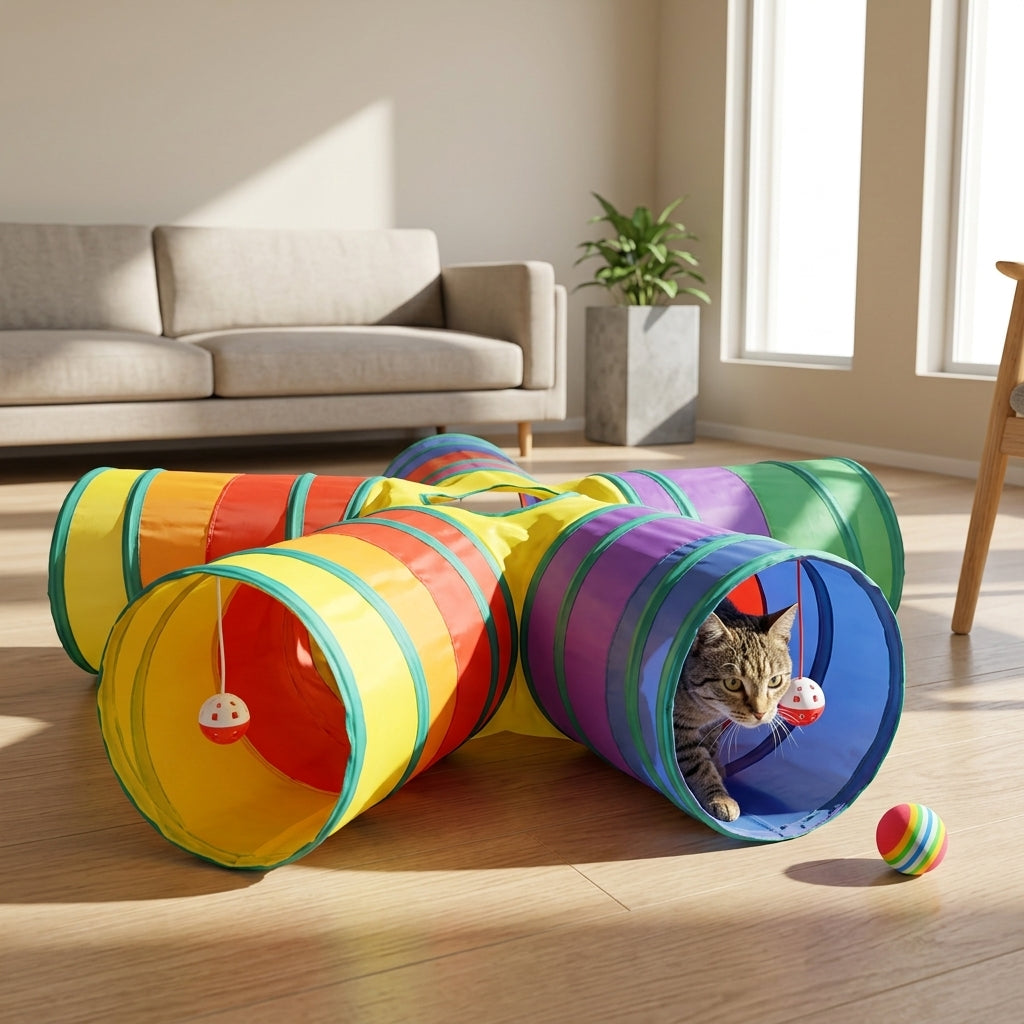 Catvera Collapsible Interactive Cat Tunnel - Main Product Image