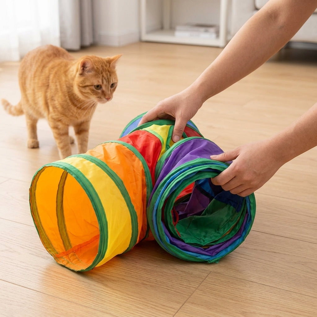 Catvera Collapsible Interactive Cat Tunnel - Smart Collapsible Engineering