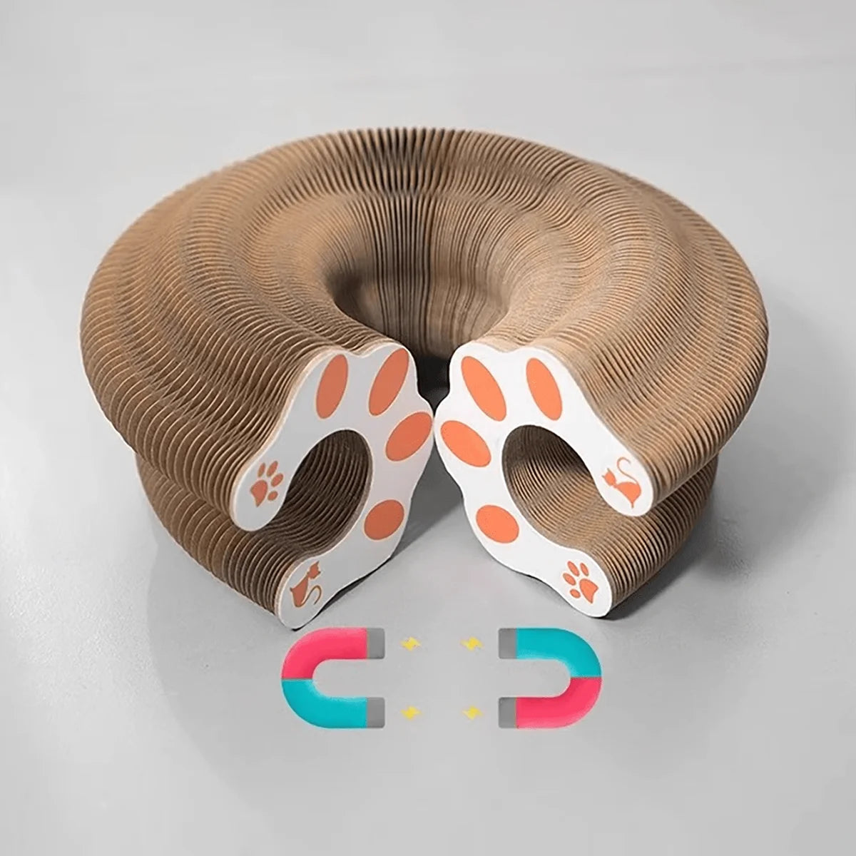 Catvera Corrugated Cardboard Cat Scratcher - Image 5|||PROMPT|||Original clean product image