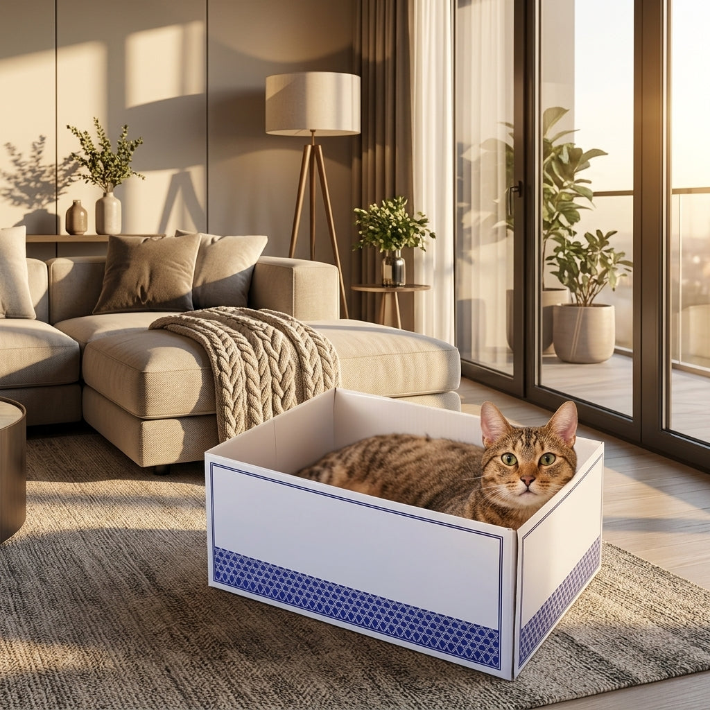 Catvera Corrugated Cat Scratcher Bed - Main Product Image
