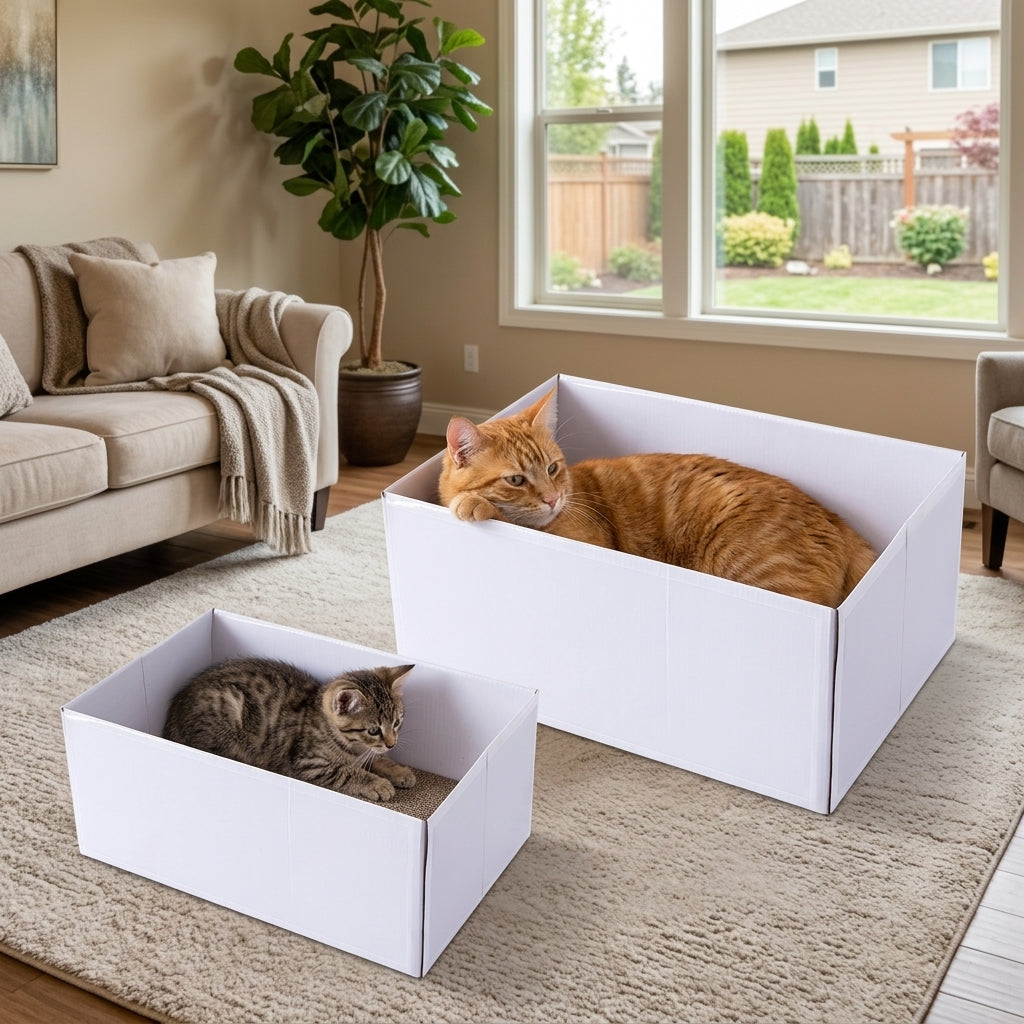 Catvera Corrugated Cat Scratcher Bed - Section 3