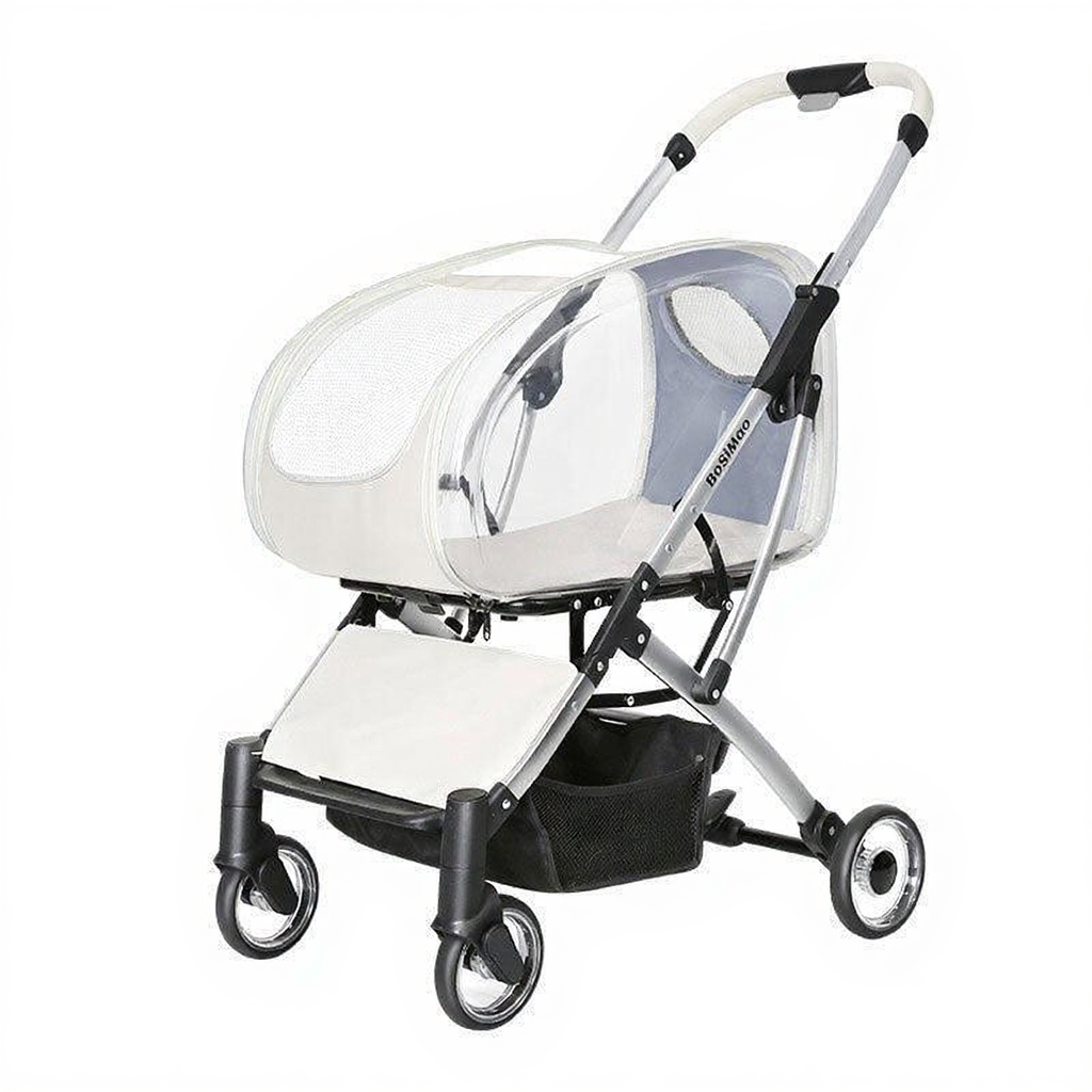Catvera Detachable Cat Stroller Pet Carrier - Image 17|||PROMPT|||Cleaned image. Original analysis: found brand name 'BOSIMAP' printed on the stroller frame