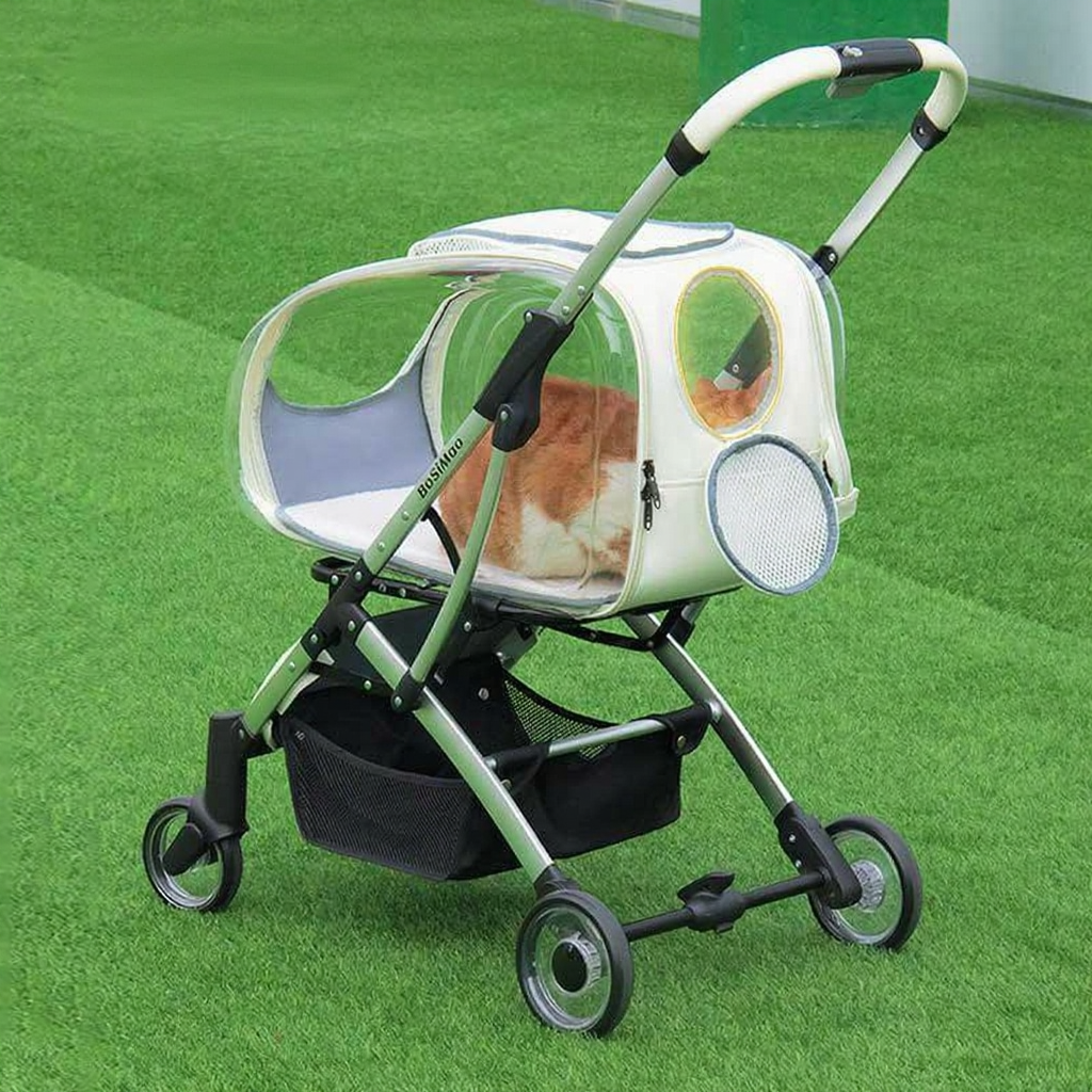 Catvera Detachable Cat Stroller Pet Carrier - Image 7|||PROMPT|||Cleaned image. Original analysis: found 1 text overlay watermark to remove