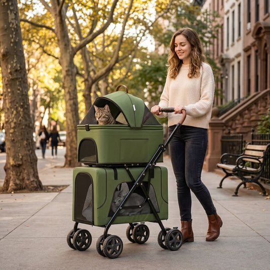 Catvera Detachable Double Cat Stroller Carrier - Main Product Image
