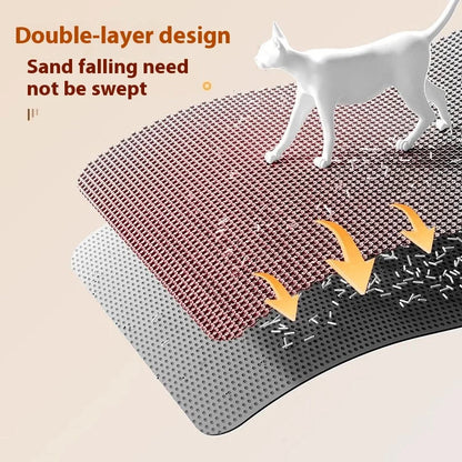 Catvera Double Layer Litter Mat - Image 2|||PROMPT|||Original clean product image