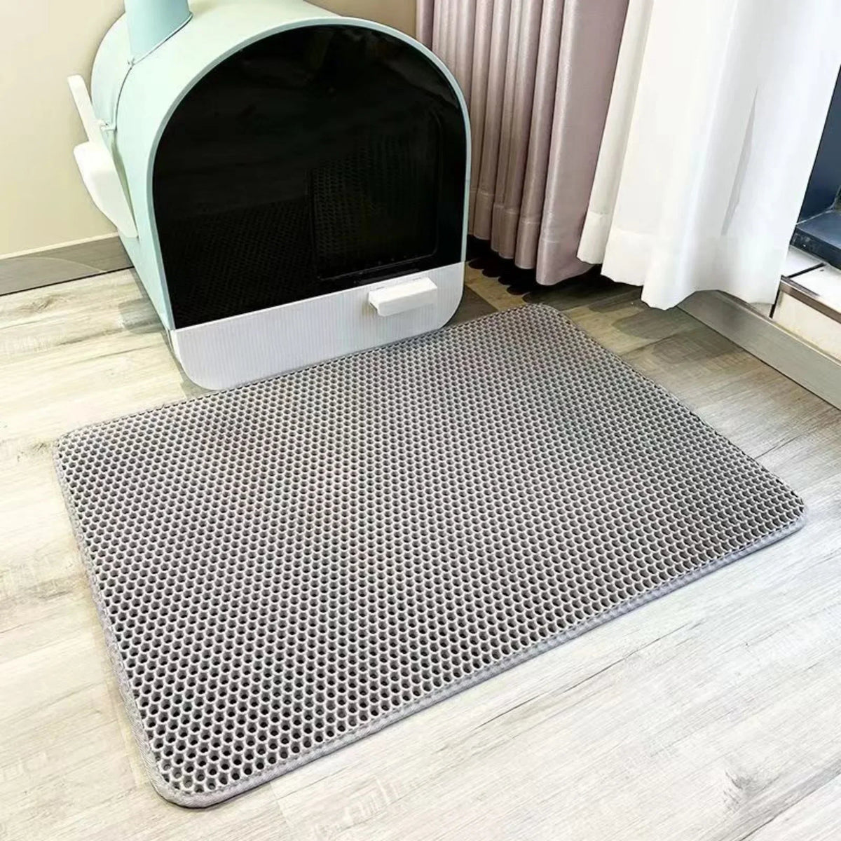 Catvera Double Layer Litter Mat - Image 8|||PROMPT|||Original clean product image