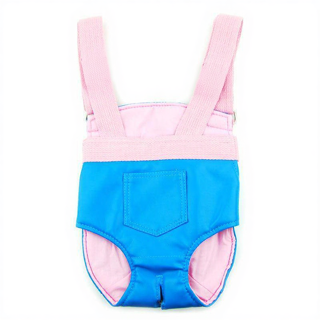 Catvera Dual Carry Cat Backpack - Image 3|||PROMPT|||Cleaned image. Original analysis: Found 1 brand logo/watermark on the product - a small black label/tag visible on the blue section of the carrier