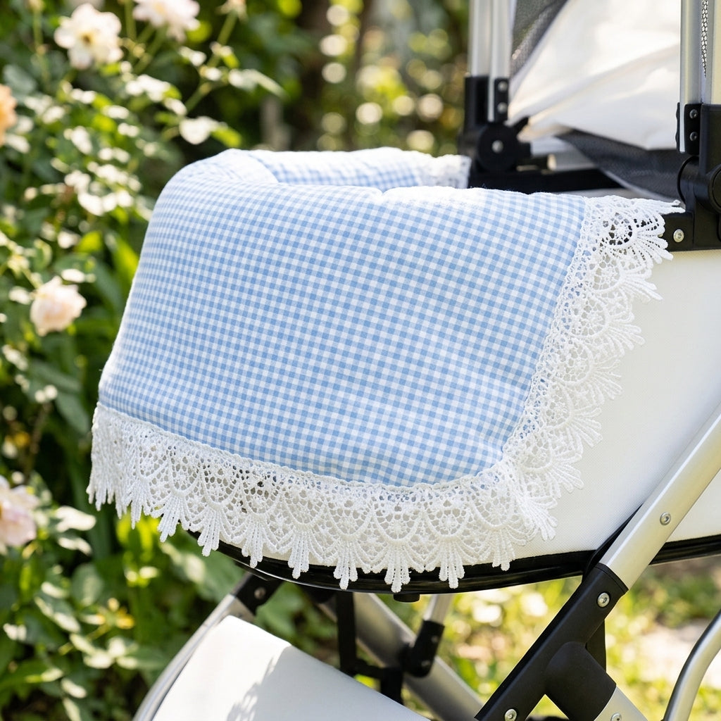 Catvera Elegant Lace Stroller Mat - Premium Comfort Design