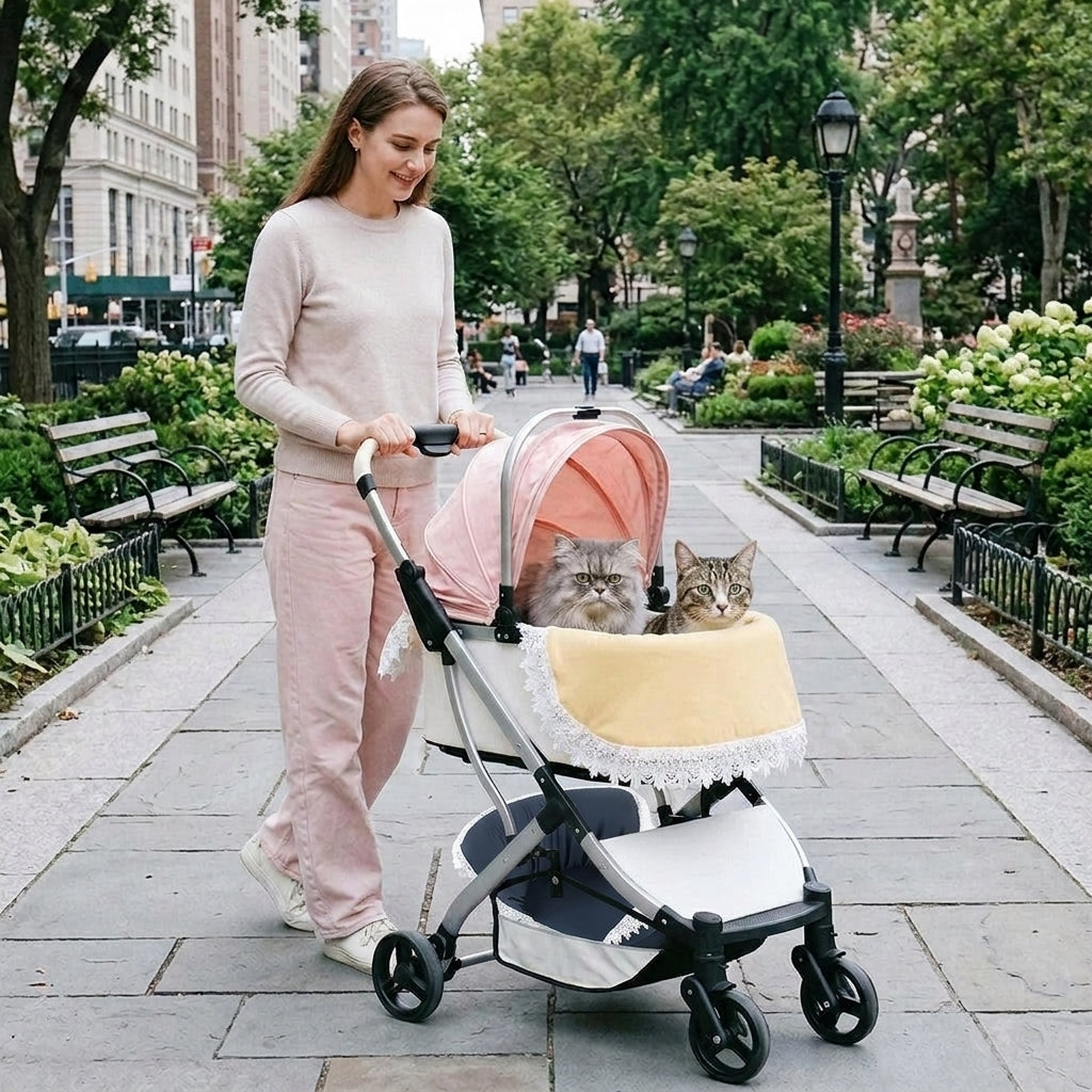 Catvera Elegant Lace Stroller Mat - Section 3