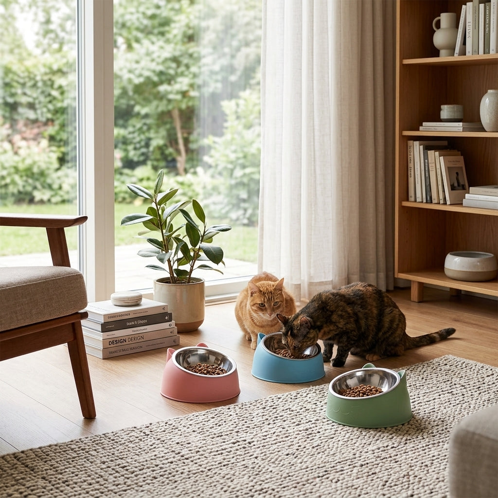 Catvera Elevated Cat Feeding Bowl - Stylish & Functional