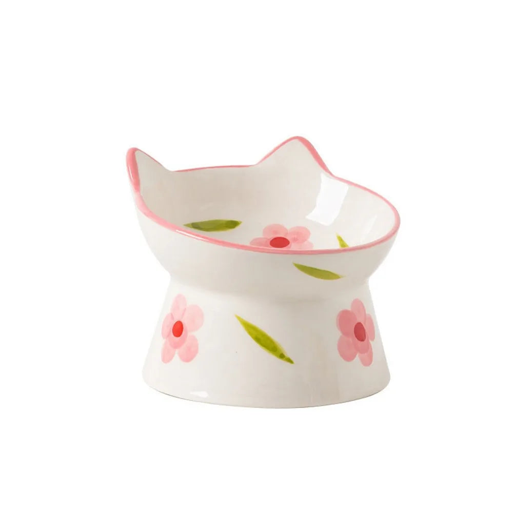 Catvera Elevated Ceramic Cat Bowl - Image 8|||PROMPT|||Original clean product image