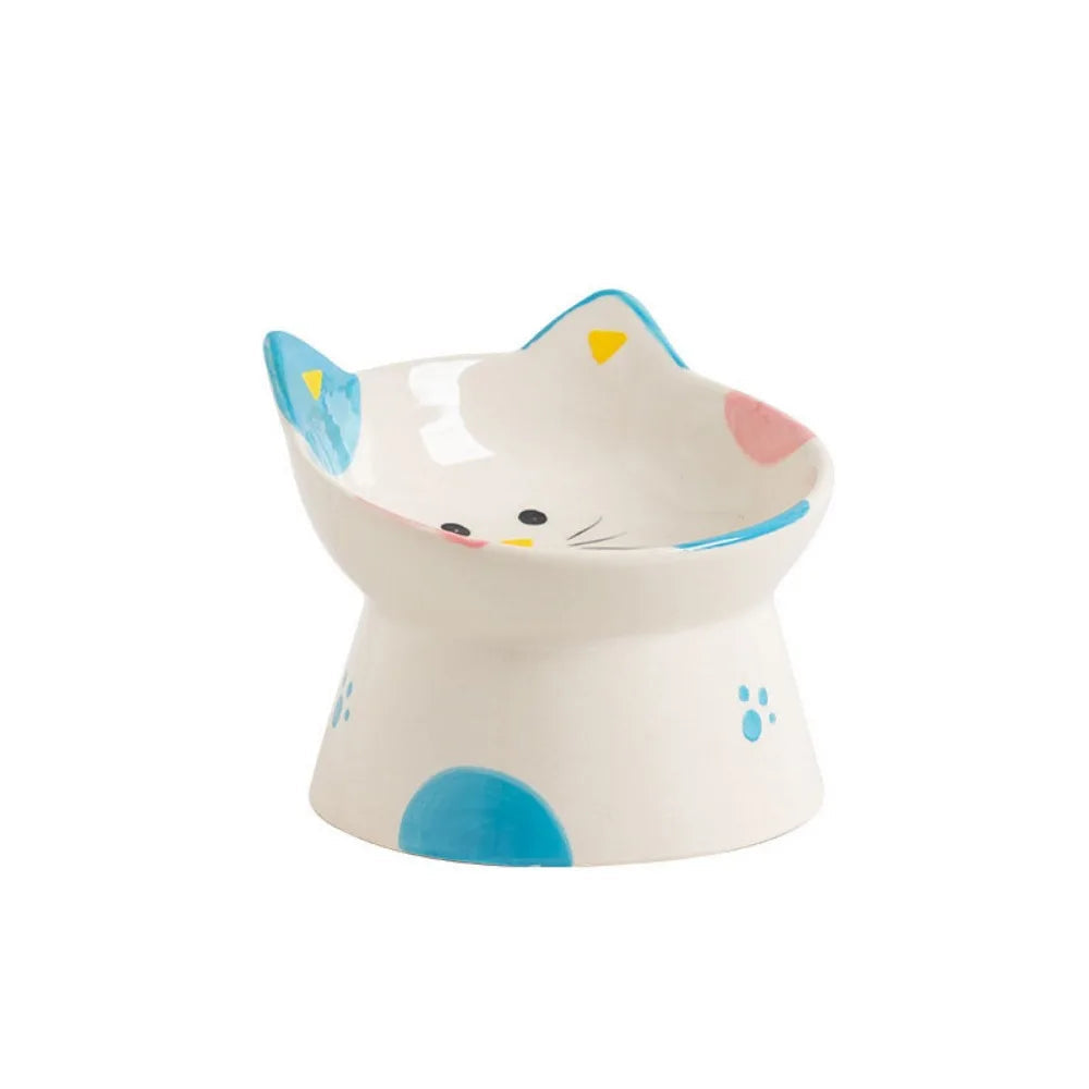 Catvera Elevated Ceramic Cat Bowl - Image 9|||PROMPT|||Original clean product image