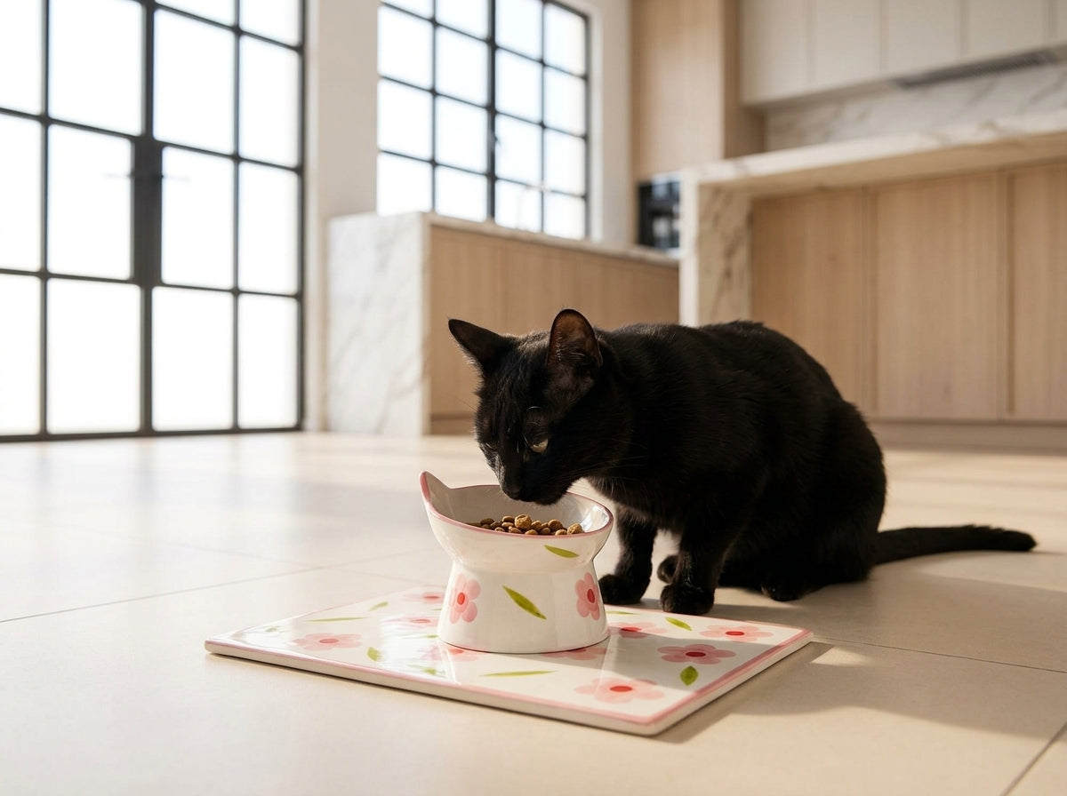 Catvera Elevated Ceramic Cat Bowl - Practical Daily Use