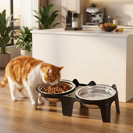 Catvera Elevated Double Bowl Feeder - Main Product Image