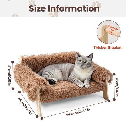 Catvera Elevated Plush Cat Bed - Image 2|||PROMPT|||Original clean product image