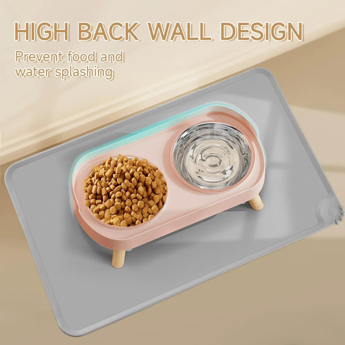 Catvera Elevated Stainless Steel Feeder - Image 4|||PROMPT|||Original clean product image