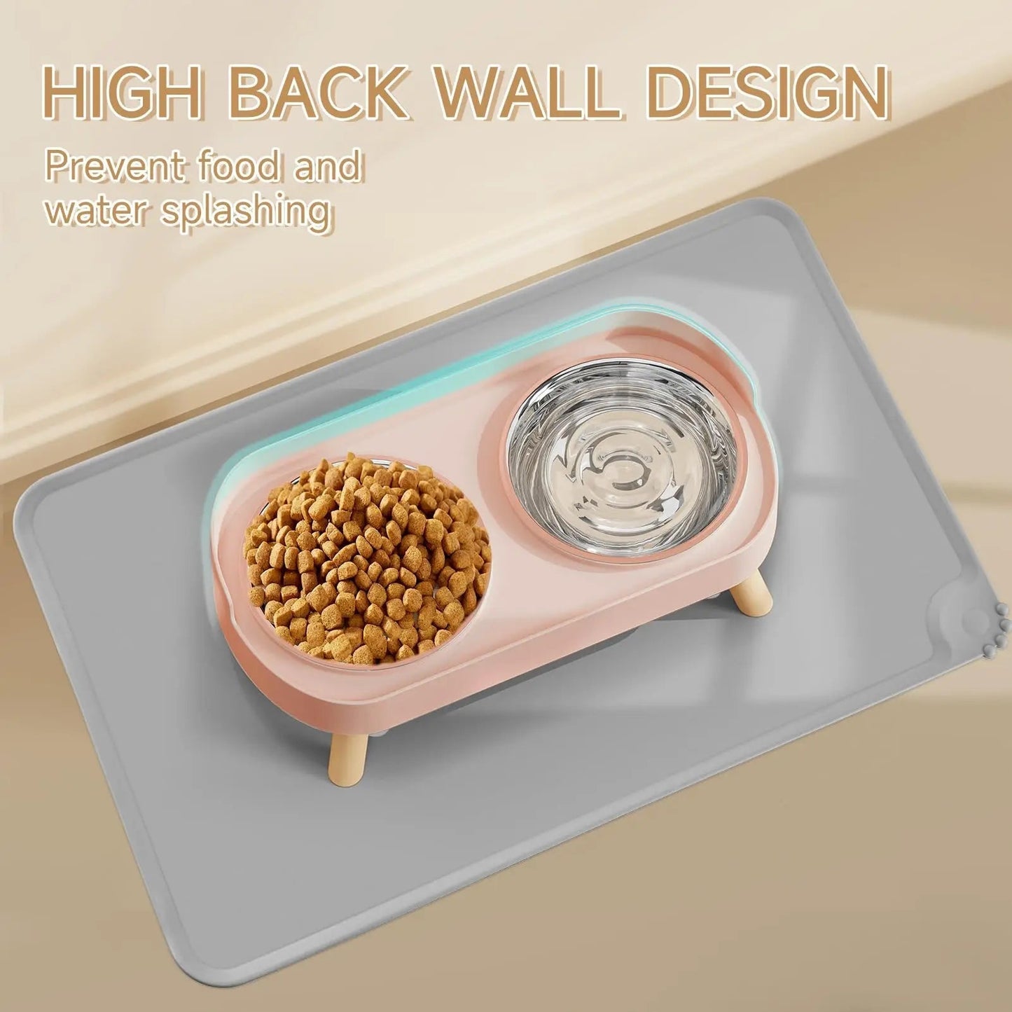 Catvera Elevated Stainless Steel Feeder - Image 4|||PROMPT|||Original clean product image