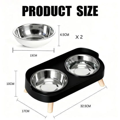 Catvera Elevated Stainless Steel Feeder - Image 7|||PROMPT|||Original clean product image