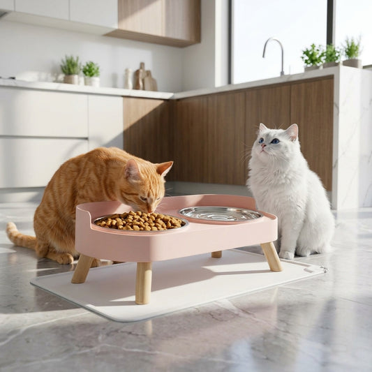 Catvera Elevated Stainless Steel Feeder - Main Product Image