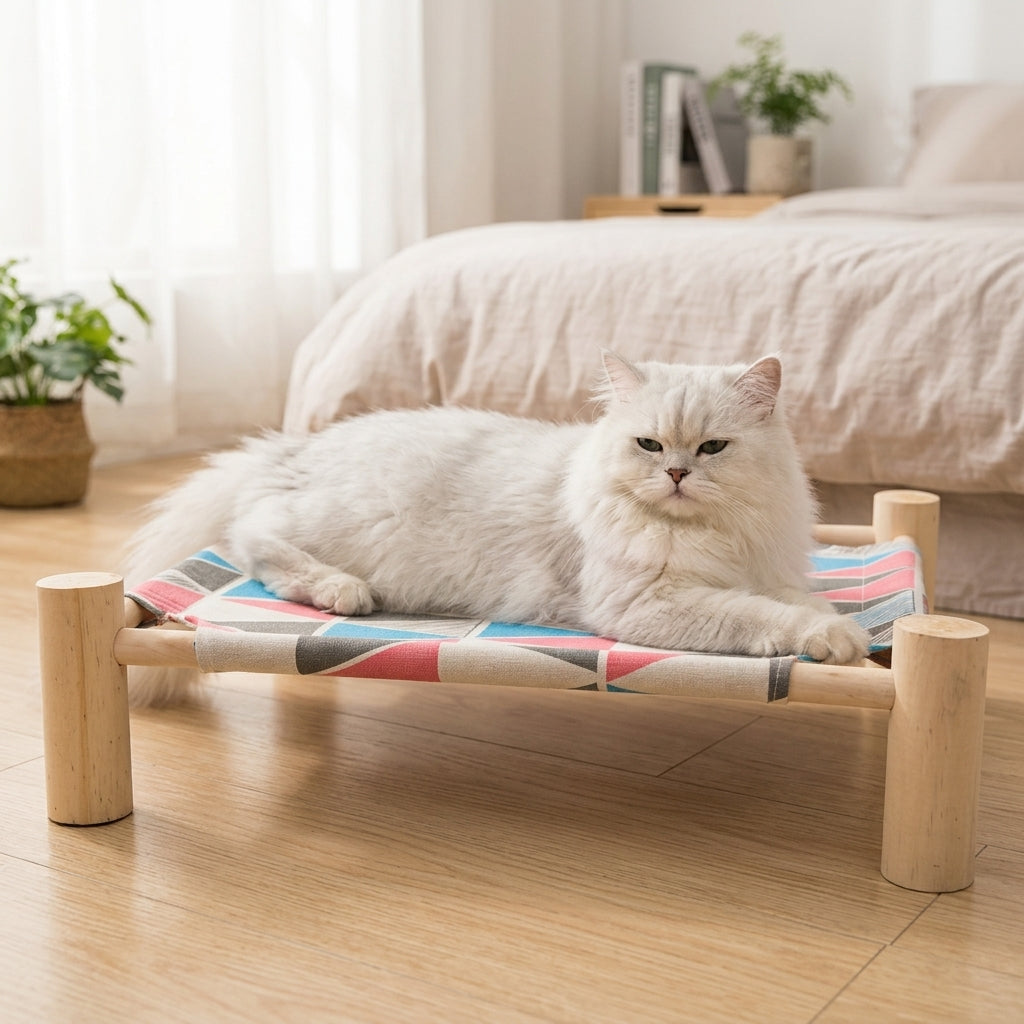 Catvera Elevated Summer Cat Hammock - Ultimate Comfort & Cooling