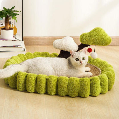Catvera Elliptical Cat Scratching Bed - Image 1|||PROMPT|||Original clean product image