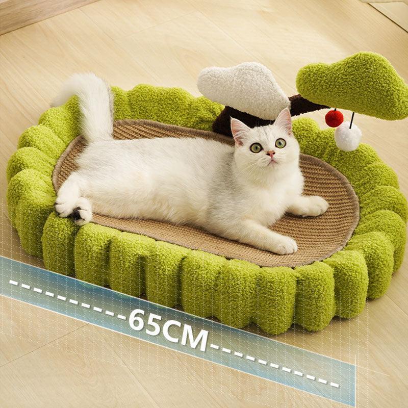 Catvera Elliptical Cat Scratching Bed - Image 4|||PROMPT|||Original clean product image