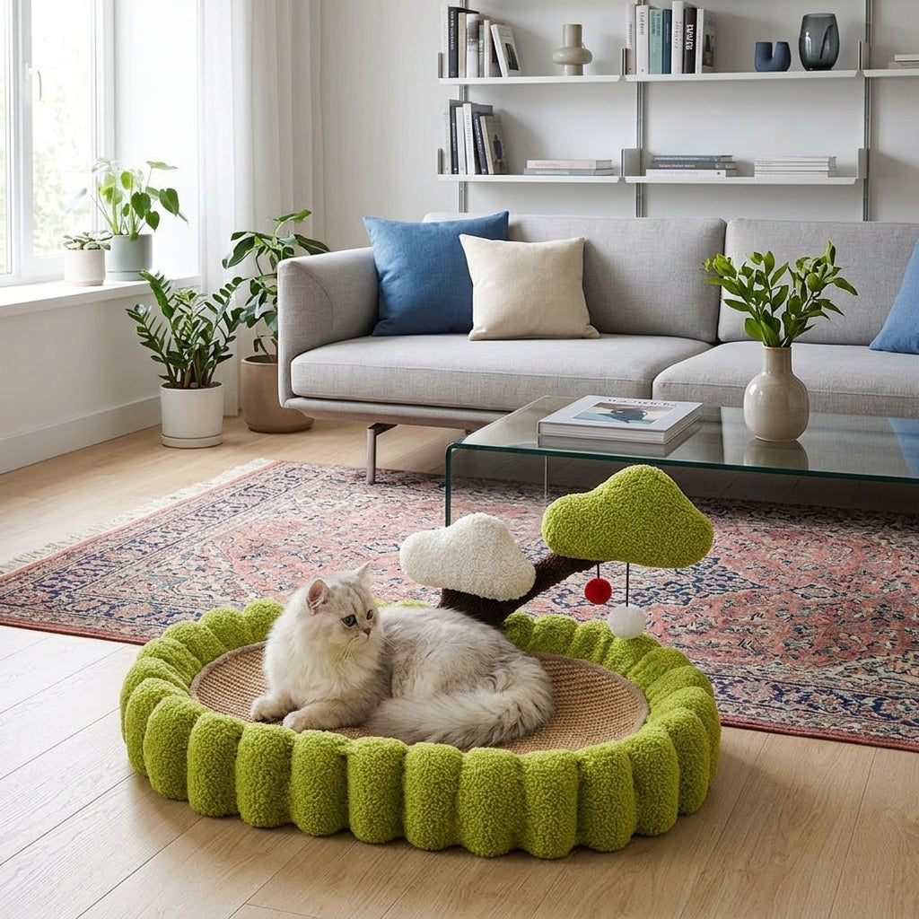 Catvera Elliptical Cat Scratching Bed - Modern Home Integration
