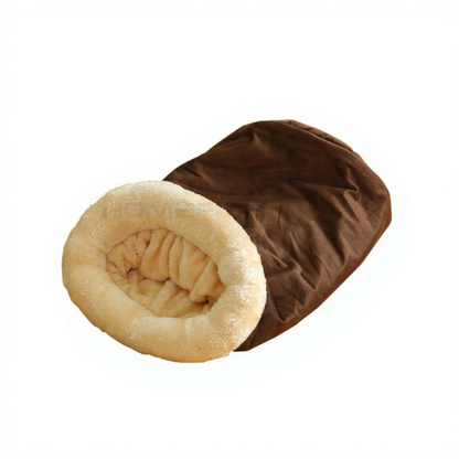 Catvera Enclosed Cat Sleeping Cave Bed - Image 5|||PROMPT|||Cleaned image. Original analysis: found 1 watermark - 'HOMEFISH' logo in the top left corner