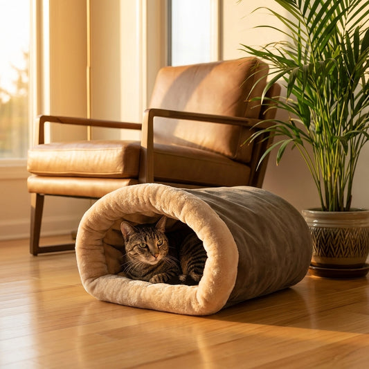 Catvera Enclosed Cat Sleeping Cave Bed - Main Product Image