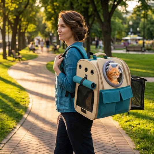 Catvera Expandable Canvas Cat Carrier Backpack - Main Product Image