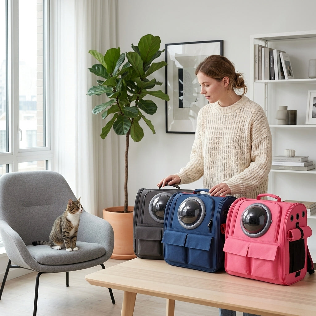 Catvera Expandable Canvas Cat Carrier Backpack - Stylish Travel Companion