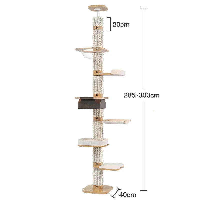 Catvera Floor Ceiling Cat Tree - Image 1|||PROMPT|||Original clean product image