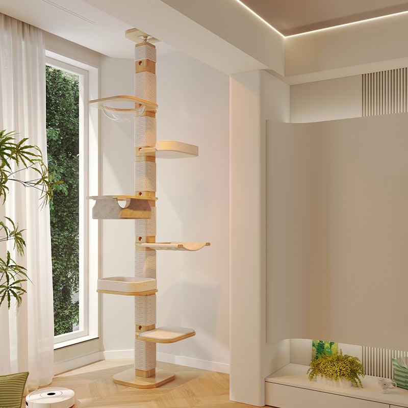 Catvera Floor Ceiling Cat Tree - Image 10|||PROMPT|||Original clean product image
