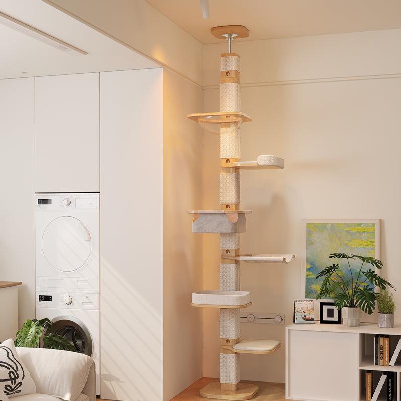 Catvera Floor Ceiling Cat Tree - Image 13|||PROMPT|||Original clean product image