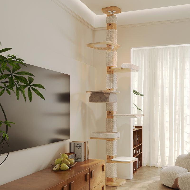 Catvera Floor Ceiling Cat Tree - Image 9|||PROMPT|||Original clean product image