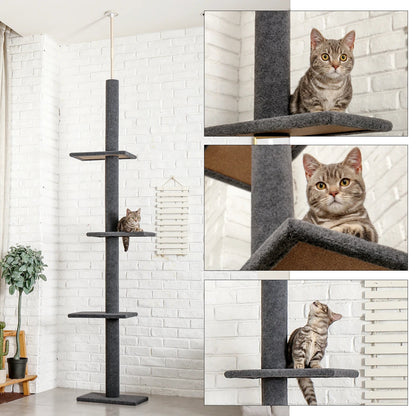 Catvera Floor to Ceiling Cat Tree - Image 2|||PROMPT|||Original clean product image