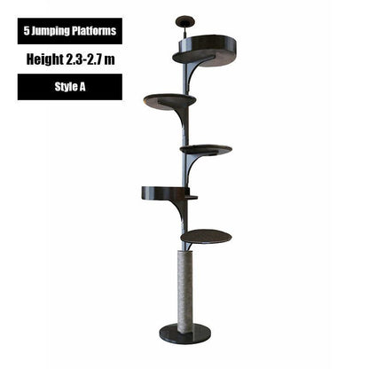 Catvera Floor to Ceiling Cat Tree - Image 4|||PROMPT|||Original clean product image