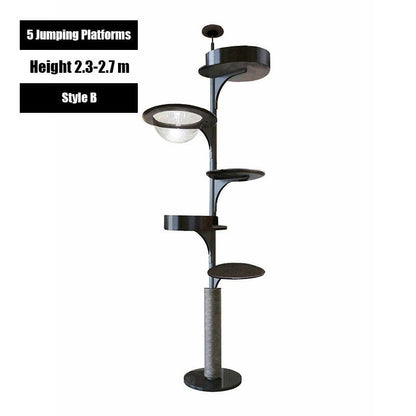 Catvera Floor to Ceiling Cat Tree - Image 5|||PROMPT|||Original clean product image