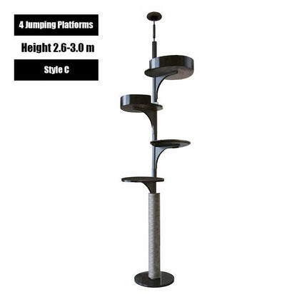Catvera Floor to Ceiling Cat Tree - Image 8|||PROMPT|||Original clean product image