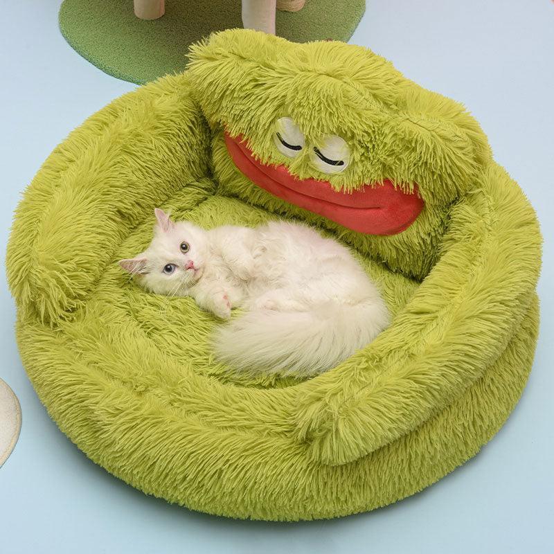 Catvera Fluffy Cat Sofa Bed - Image 16|||PROMPT|||Original clean product image