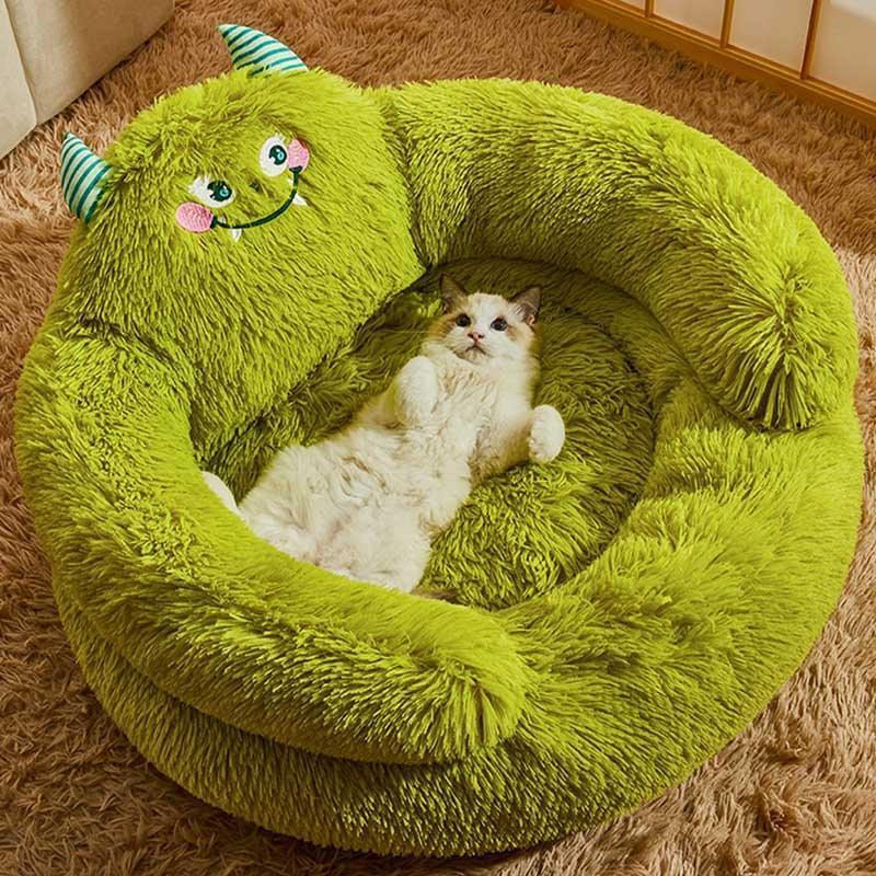 Catvera Fluffy Cat Sofa Bed - Image 2|||PROMPT|||Original clean product image