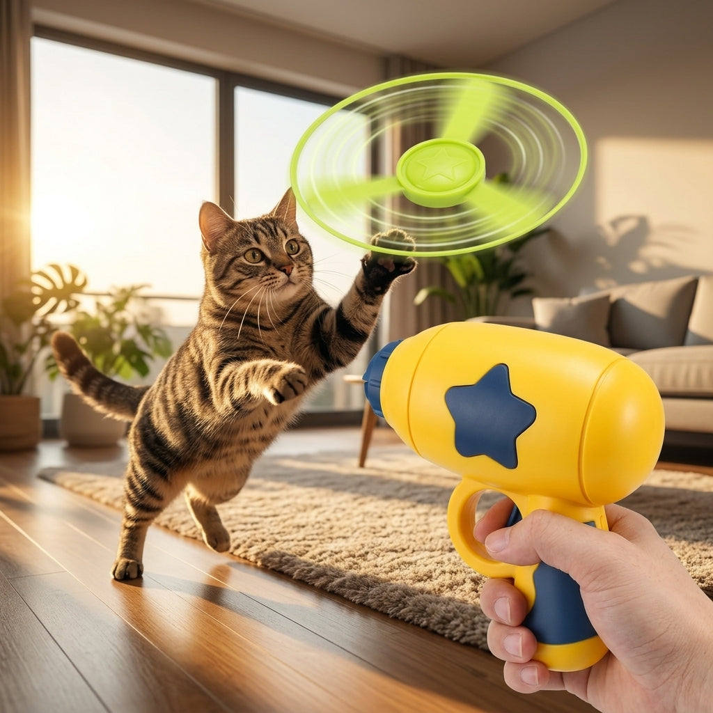Catvera Flying Propeller Cat Fetch Toy - Main Product Image
