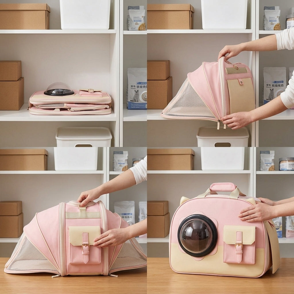 Catvera Foldable Bubble Cat Carrier - Easy Storage Solution
